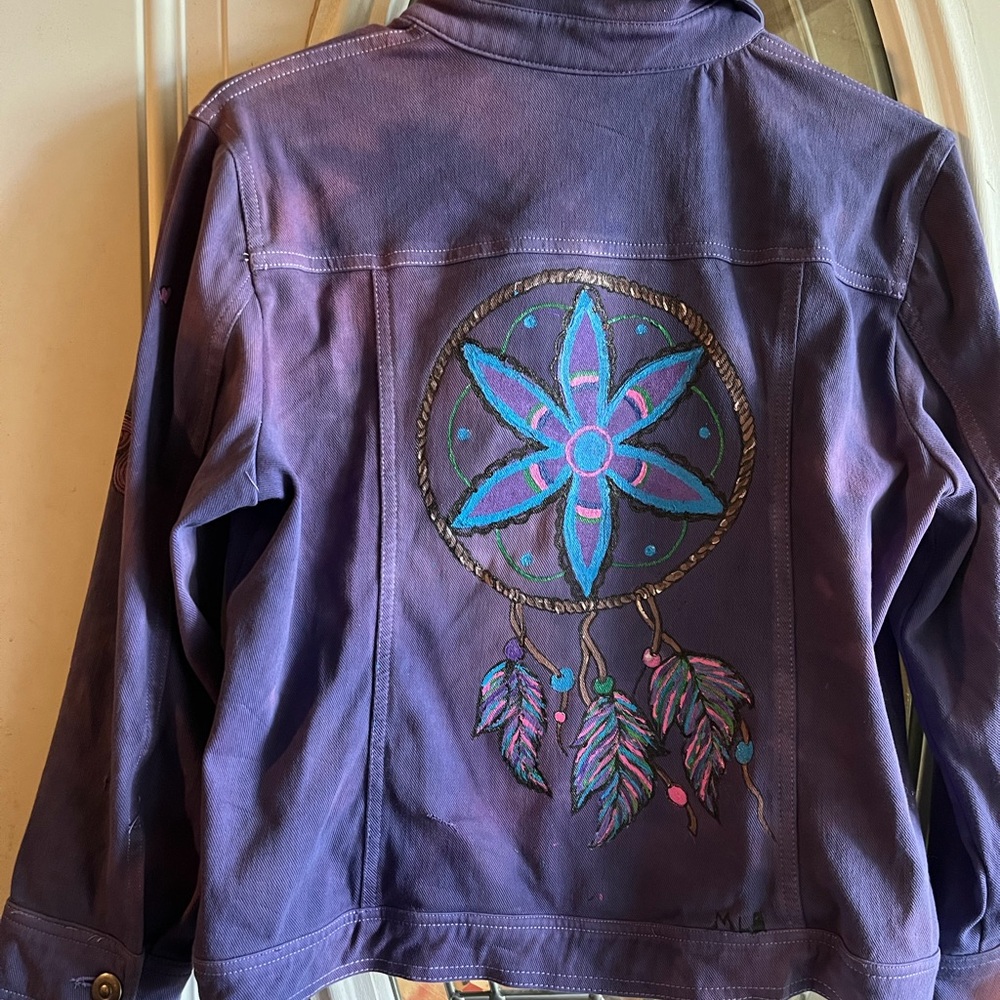 Purple Jacket with Dreamcatcher Design